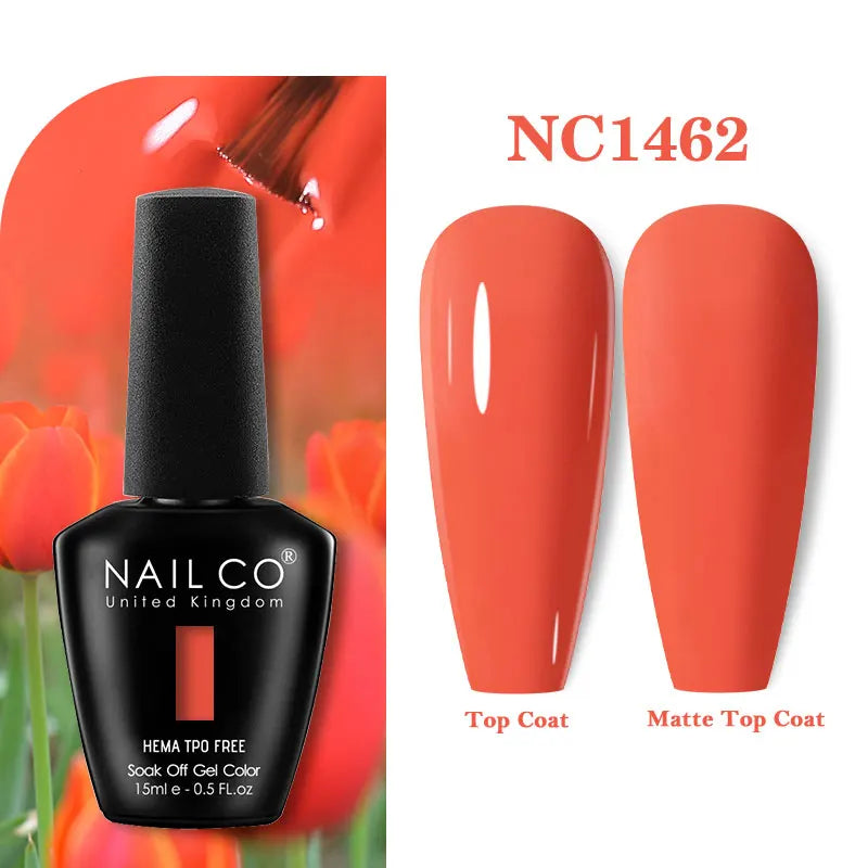 NAILCO 15ml HEMA-free TPO-free Topcoat Basecoat Artistic Design Gel Nail Polish Top Base Coat UV LED Soak Off Gel Nail Polish