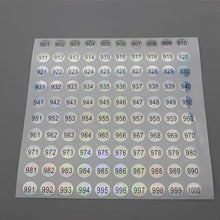 nail polish number stickers – laser round waterproof digital labels 1 to 1000