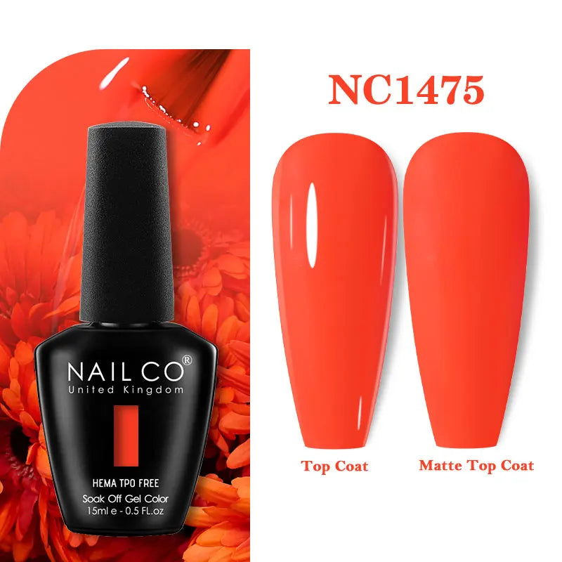 NAILCO 15ml HEMA-free TPO-free Topcoat Basecoat Artistic Design Gel Nail Polish Top Base Coat UV LED Soak Off Gel Nail Polish