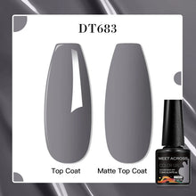 MEET ACROSS 8 Colors Mirror Gel Nail Polish Long-lasting Quick-drying Metallic Gold Silver Red Semi Permanent Varnish Nail Art