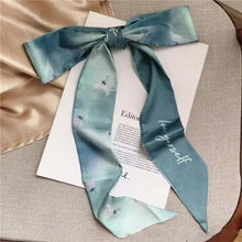 Fashion Floral Headband Oil Painting Ribbon Headscarves Chinese Style Hair Ribbon Scarf