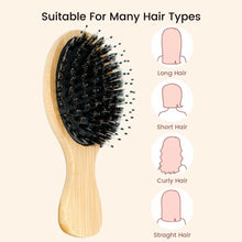 Hairbrush with Wooden' Handle.