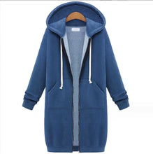 Long Sleeve Mid-Length Sweatshirt Fleece Jacket