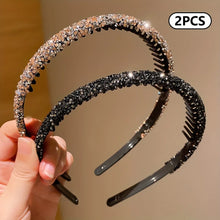 rhinestone headbands for kids – toothed non-slip sparkling hair set