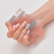 gel nail stickers – 14pcs glittering gel polish strips nail art sheet