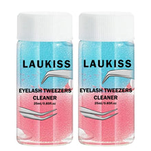 25ml Eyelashes Tweezers Cleaner Eyelash Extension Tweezers Cleaning Tools With Glue Remover Liquid And Sponge Ball Cleaning Glue