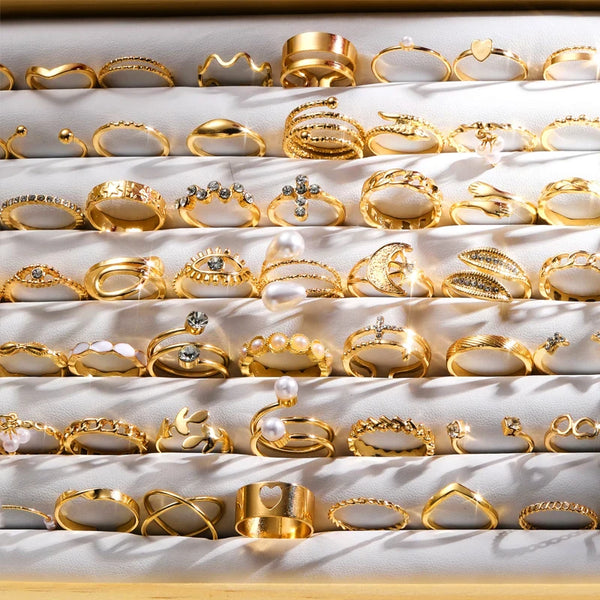 Vintage Elegant 66 Piece Ring Set