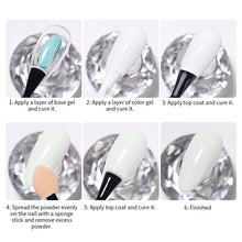 Chrome nail powder aurora pearl nude pink white mirror pigment nail art