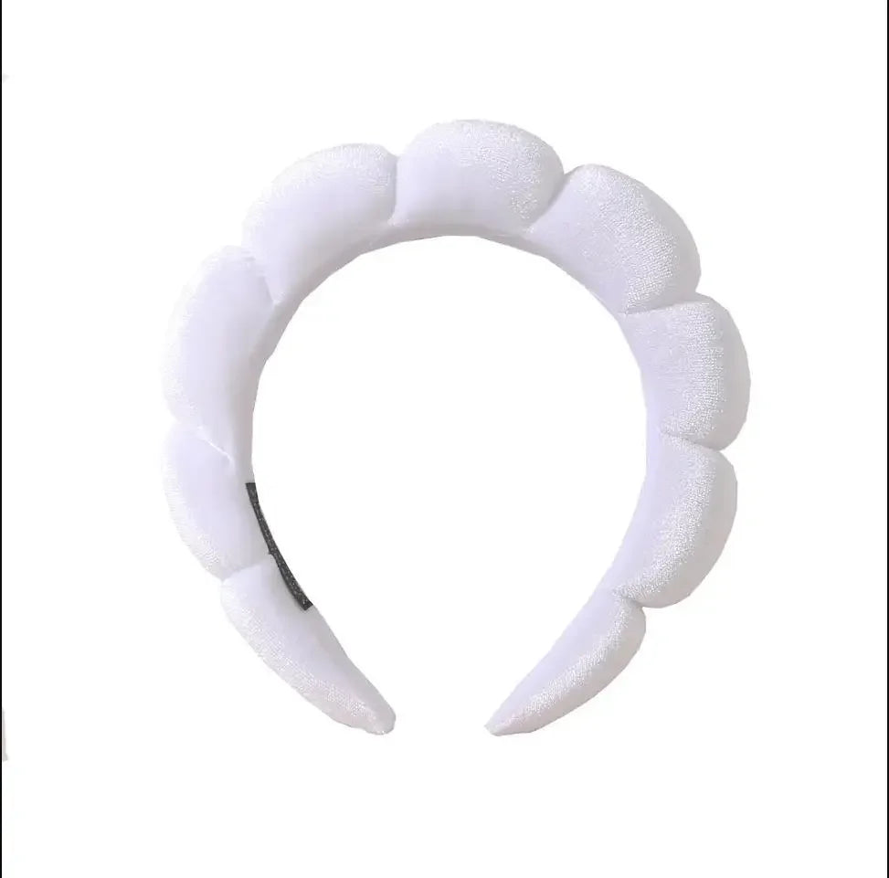 Fashion Sponge Headband for Women Girls Puffy Hair Band Makeup Bubble Retro Terry Cloth Headbands Hair Accessories Headwear 2024