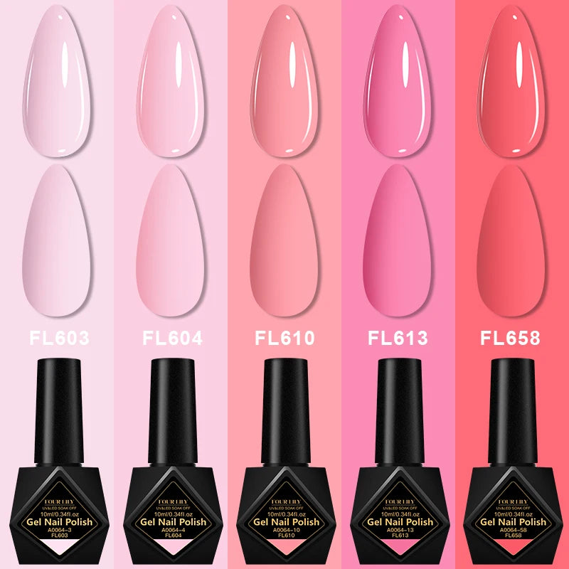 5pcs Gel Nail Polish Set HEMA Free Semi Permanent Soak Off UV Gel Varnish Nail Art Decoration For Winter Nail Supplies Manicure