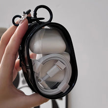 clear zipper storage pouch – mini PVC transparent keychain jewellery bag