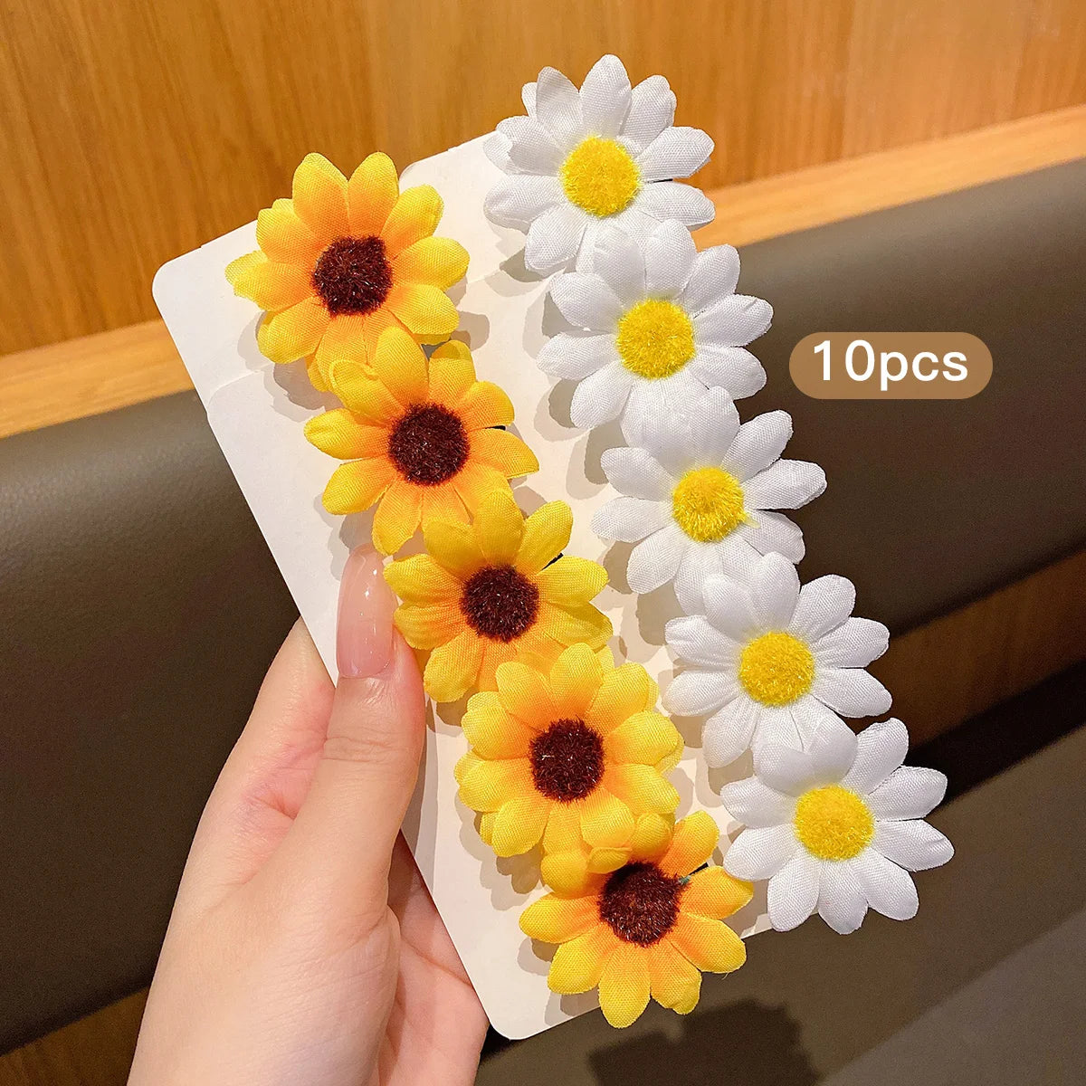 10 Sunflower Hair Clips