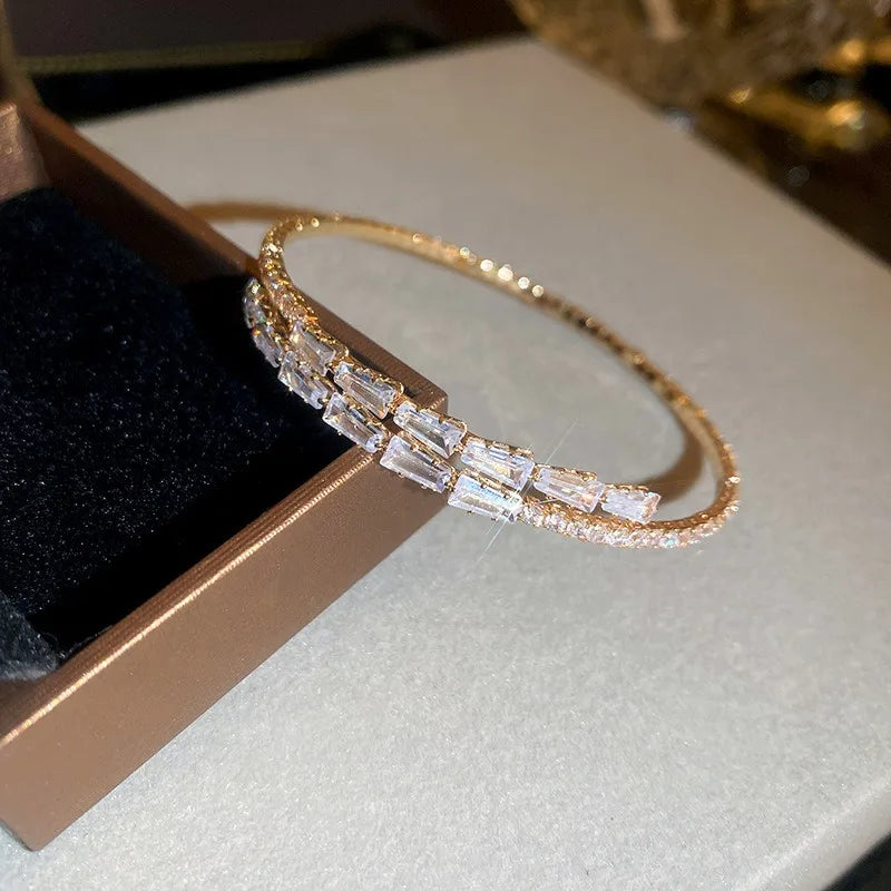 Zircon Leaf Gold Bracelets Jewelry Gift