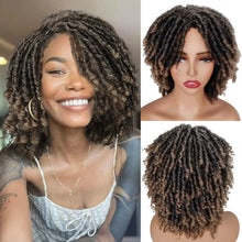 Afro curly braided wig for black women styling versatility showcase.