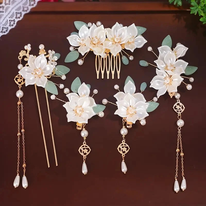 5-Piece Vintage Floral and Tassel