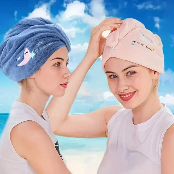 hair towel wrap bonnet – quick dry super absorbent women's head towel
