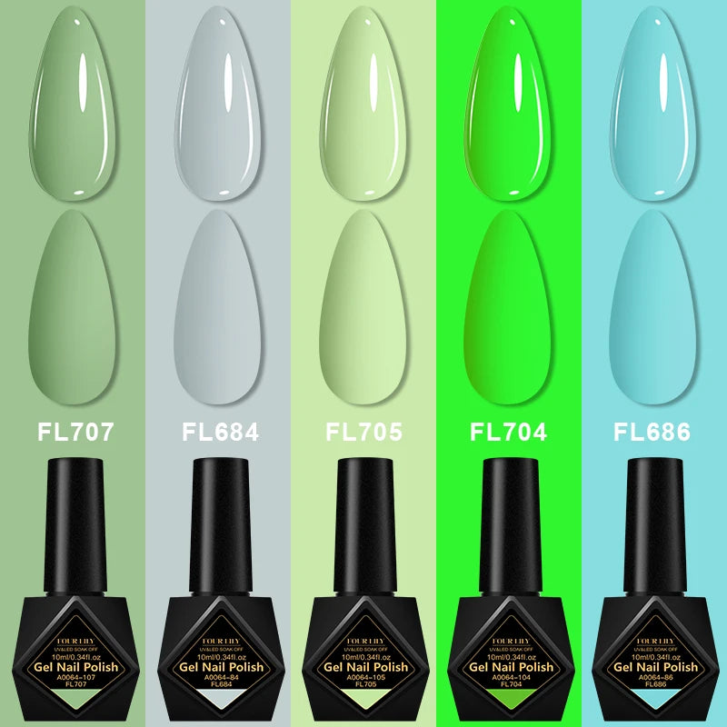 5pcs Gel Nail Polish Set HEMA Free Semi Permanent Soak Off UV Gel Varnish Nail Art Decoration For Winter Nail Supplies Manicure