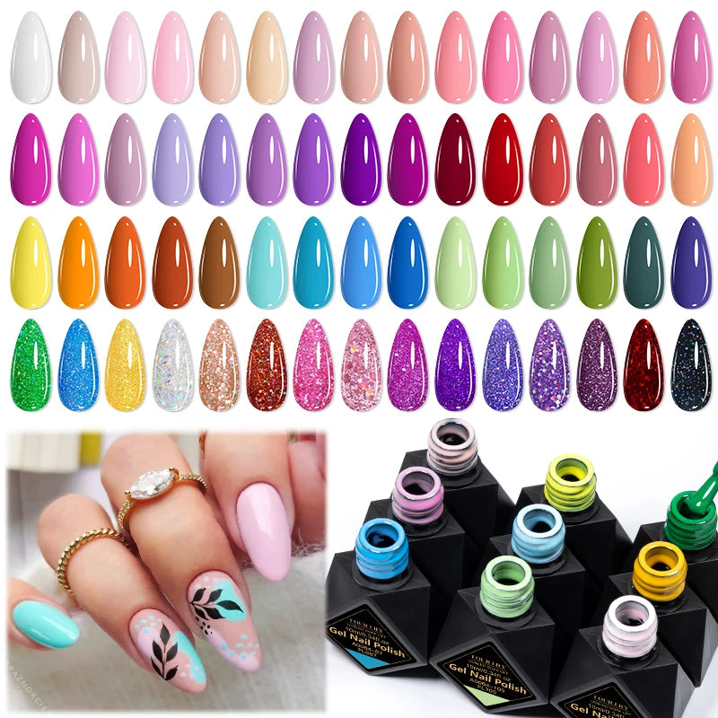 5pcs Gel Nail Polish Set HEMA Free Semi Permanent Soak Off UV Gel Varnish Nail Art Decoration For Winter Nail Supplies Manicure