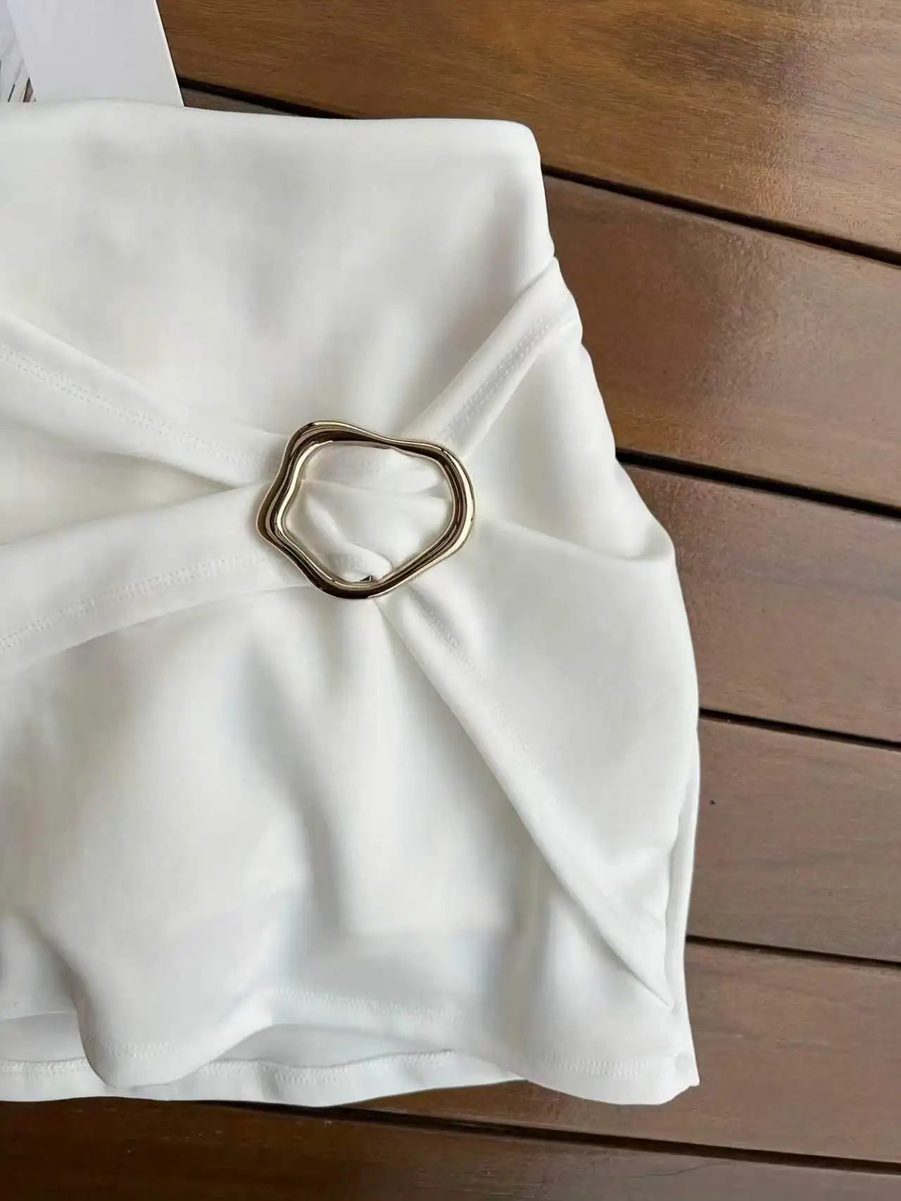 Women's White Short Skirt