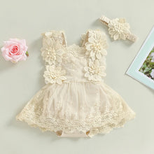 Sleeveless baby bodysuit worn by a baby girl