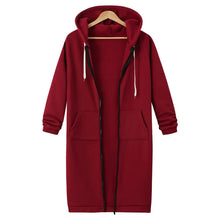 Long Sleeve Mid-Length Sweatshirt Fleece Jacket