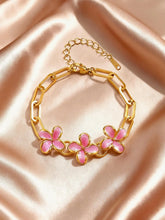 Pink Flower Bracelet