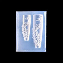 Peacock nail mold DIY silicone nail art embellishment mold