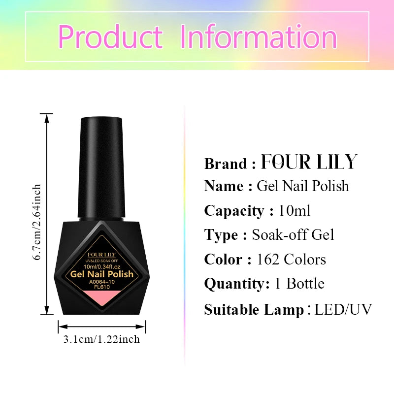 5pcs Gel Nail Polish Set HEMA Free Semi Permanent Soak Off UV Gel Varnish Nail Art Decoration For Winter Nail Supplies Manicure