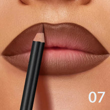 Waterproof matte lip liner swatches on skin showing colour payoff.