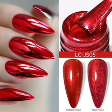 Metallic gel nail polish 7ml red chrome mirror shell UV nail art