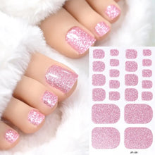 toe nail wraps – glitter self-adhesive full cover nail decals shiny finish