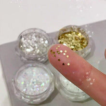 nail glitter stars – 1mm mini sparkling pentagram nail art decoration