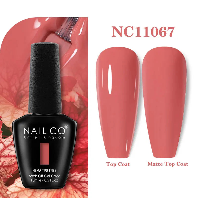 NAILCO 15ml HEMA-free TPO-free Topcoat Basecoat Artistic Design Gel Nail Polish Top Base Coat UV LED Soak Off Gel Nail Polish