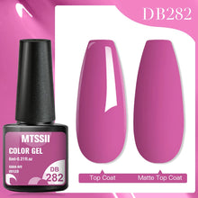 MTSSTII Color Gel bottle with pink nail polish on a pink background