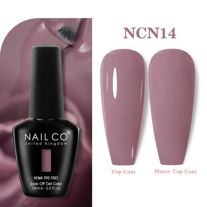 NAILCO 15ml HEMA-free TPO-free Topcoat Basecoat Artistic Design Gel Nail Polish Top Base Coat UV LED Soak Off Gel Nail Polish