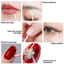 Cotton swabs nail art double-ended fine pointed tips pack