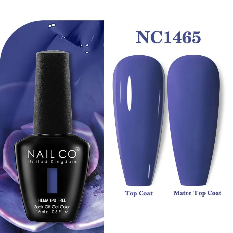 NAILCO 15ml HEMA-free TPO-free Topcoat Basecoat Artistic Design Gel Nail Polish Top Base Coat UV LED Soak Off Gel Nail Polish