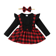  Baby christmas dress worn by a baby girl