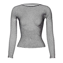 Women Tanks Long Sleeve Tops Hollow Out Fishnet Sexy Lingerie Night Dress Bodystocking