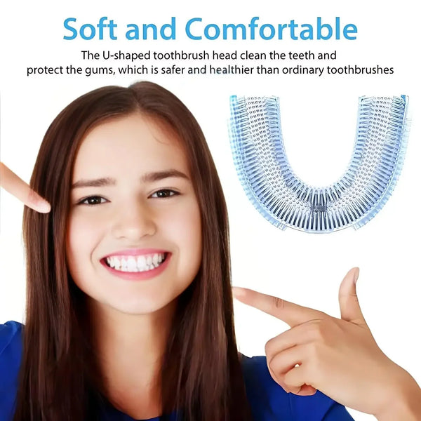 U Shape Toothbrush Ultrasonic Cleaner Teeth Whitening Lamp