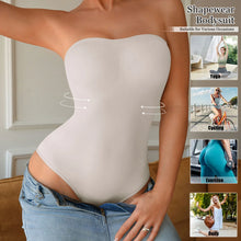 Women's Strapless Bodysuit Shapewear Sexy Thong Bodysuit Tops Butt Lifter Compression Waist Trainer Push Up Backless Shaper