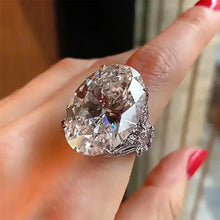 Oval Pigeon Egg Cube Zirconia Ring