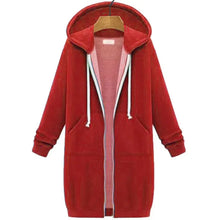 Long Sleeve Mid-Length Sweatshirt Fleece Jacket