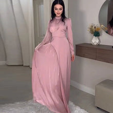 Round Neck Blocked Long Sleeved Dress