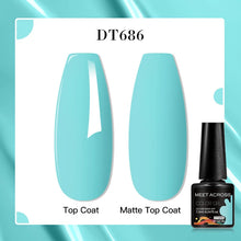 MEET ACROSS 8 Colors Mirror Gel Nail Polish Long-lasting Quick-drying Metallic Gold Silver Red Semi Permanent Varnish Nail Art