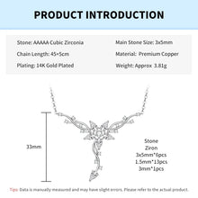 Teardrop Round Cubic Collarbone Charm Chain