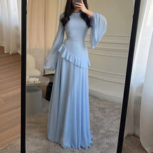 High Neck Solid Ruffles Party Pleated Dresses