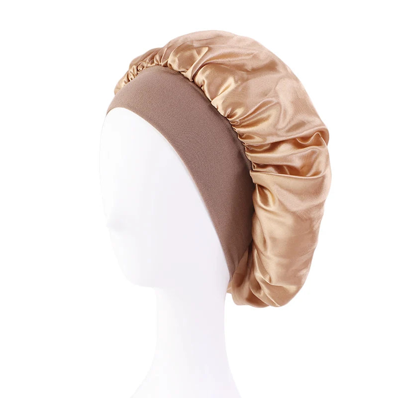 Satin Wide Brim Nightcap