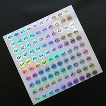 nail polish number stickers – laser round waterproof digital labels 1 to 1000