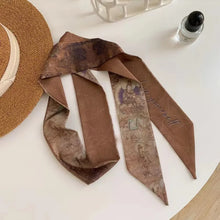 Fashion Floral Headband Oil Painting Ribbon Headscarves Chinese Style Hair Ribbon Scarf